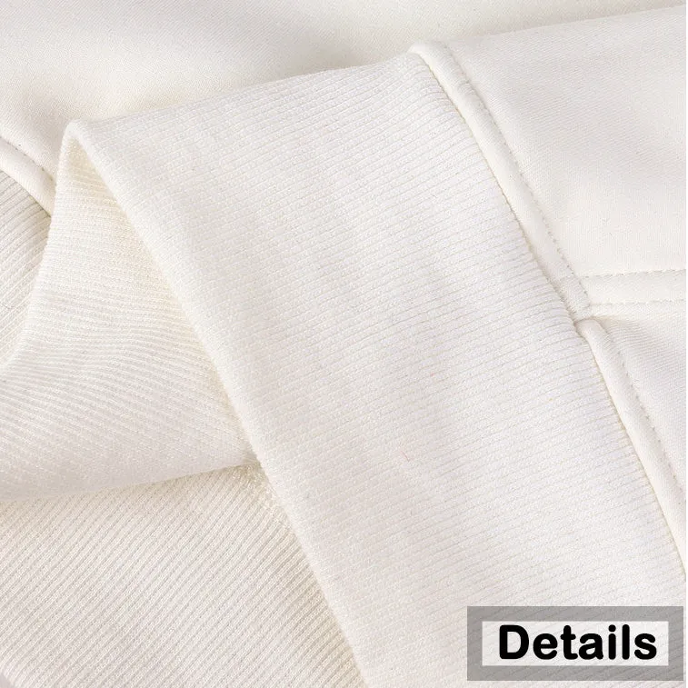 Men's Christmas Santa Print White Fleeced Hoodie sold by Shopnova product image thumbnail 4