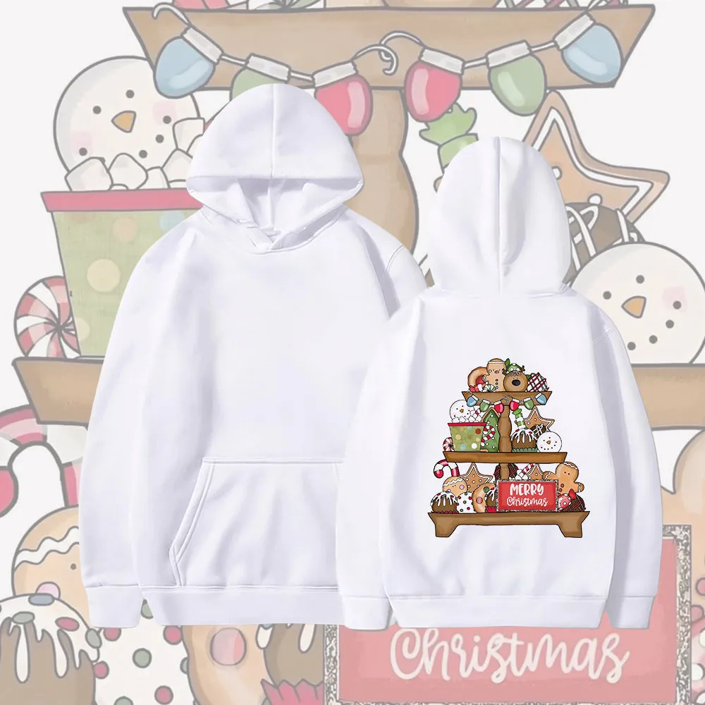 Women's Xmas Dessert Print Fleeced Hoodie sold by Shopnova product image thumbnail 2