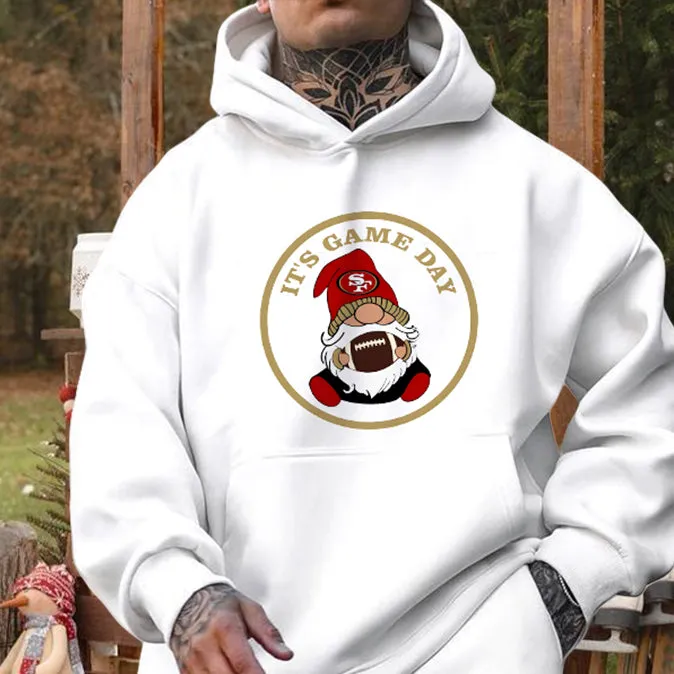 SF Football Lover Men's White Fleeced Hoodie sold by Shopnova