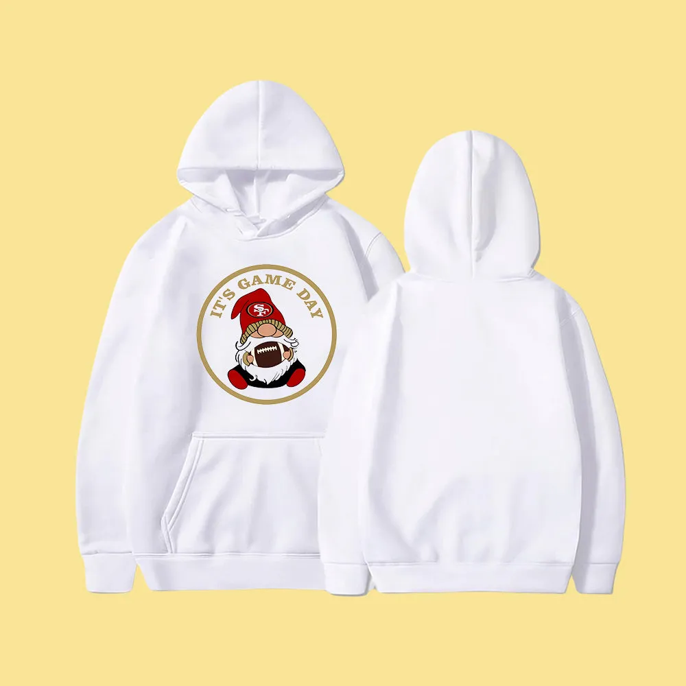 SF Football Lover Men's White Fleeced Hoodie sold by Shopnova product image thumbnail 3