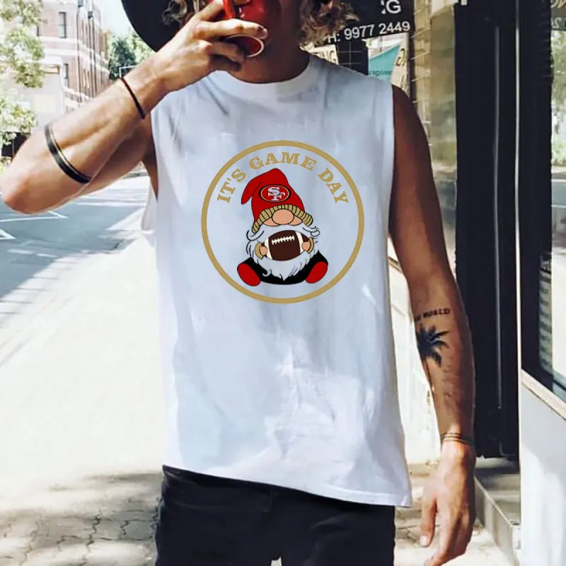 Xmas Football Lover Print Men's Tank Top sold by Shopnova