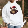 Xmas Viking Warrior Men's White Fleeced Hoodie sold by Shopnova
