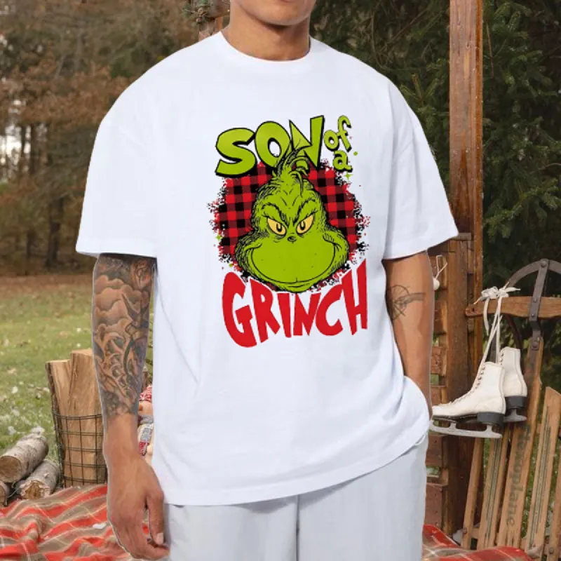Men's Grinchmas Print Cotton T-shirt sold by Shopnova