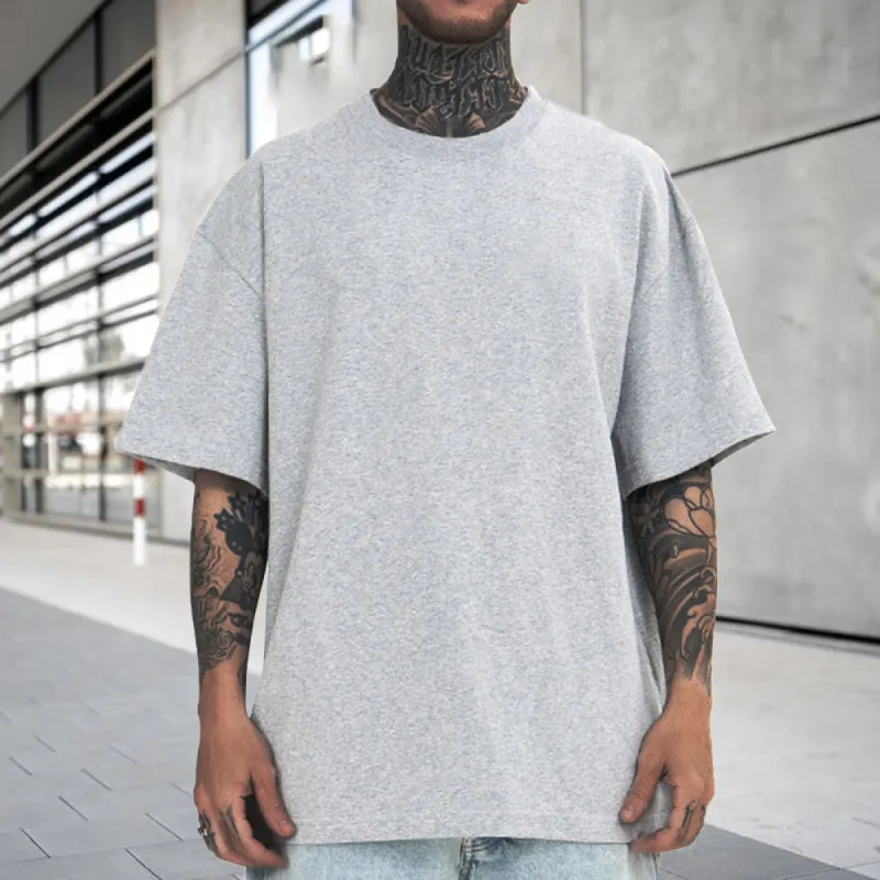 Plain Gray Color Men's Cotton Short Sleeve T-shirt sold by Shopnova