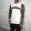 MISSION Letter Graphic Print Casual Men's Tank Top sold by Shopnova