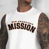 MISSION Letter Graphic Print Casual Men's Tank Top sold by Shopnova
