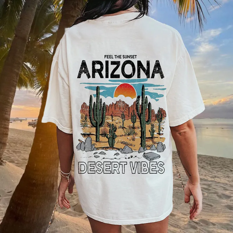 Arizona Desert Vibes Print Women's Short Sleeve Tee sold by Shopnova