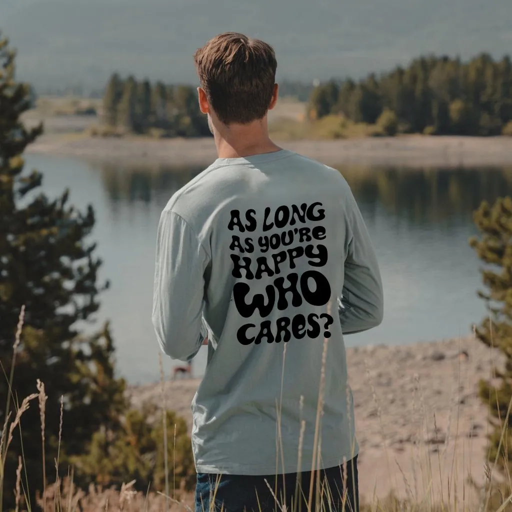 Letter Print Men's Long Sleeve Cotton Tee 230 GSM-A sold by Shopnova product image thumbnail 2