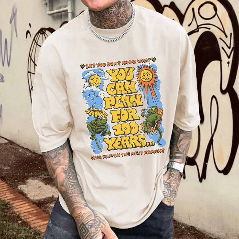 Sun and Frog Funny Print Men's Short Sleeve Tee sold by Shopnova