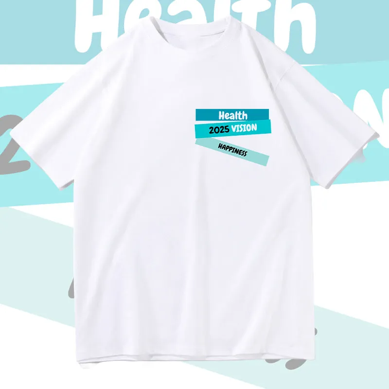 2025 Vision Health Letter Print Men's T-shirt sold by Shopnova product image thumbnail 2