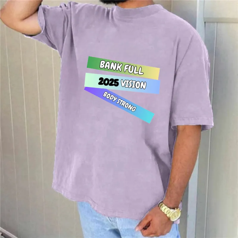 2025 Vision Inspirational Letter Print Men's Tee sold by Shopnova