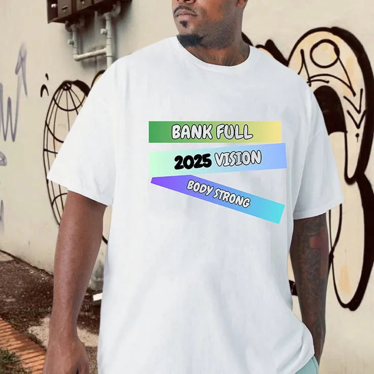2025 Vision Inspirational Letter Print Men's Tee sold by Shopnova product image thumbnail 2