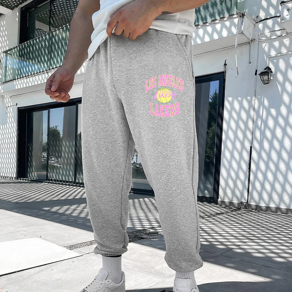 Lakers Men's Streetwear Sports Fleece Sweatpants sold by Shopnova