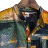 Cotton And Linen Printed Pocket Button-down Shirt sold by Shopnova