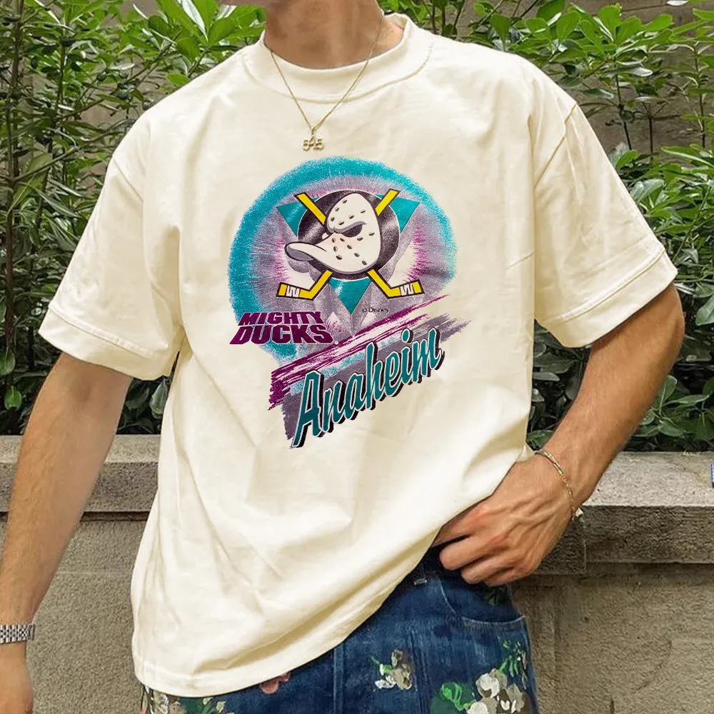Mighty Ducks Men's Funny Basic T-Shirts sold by Shopnova