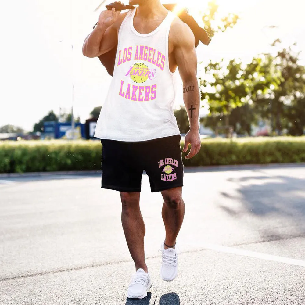 Lakers Men's Sportswear 2 Piece Tracksuits-A sold by Shopnova