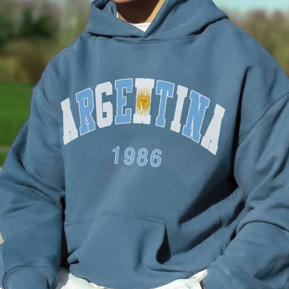 Argentina 1986 World Cup Champions Men's Fleece Hoodie 320g sold by Shopnova product image thumbnail 2