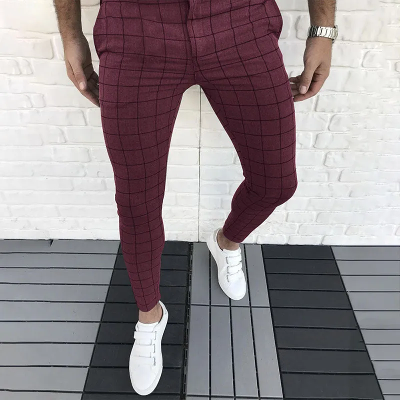 Men's checkered casual chinos sold by Shopnova product image thumbnail 3