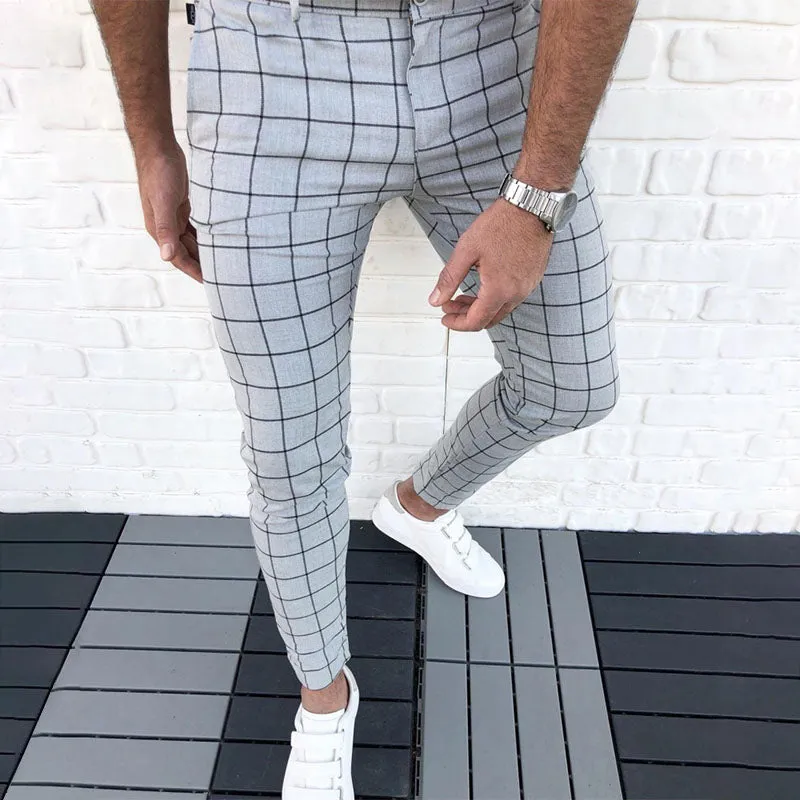 Men's checkered casual chinos sold by Shopnova product image thumbnail 5