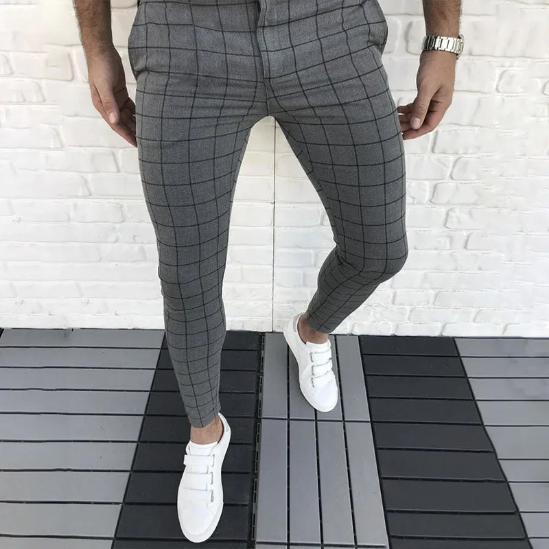Men's checkered casual chinos sold by Shopnova product image thumbnail 2