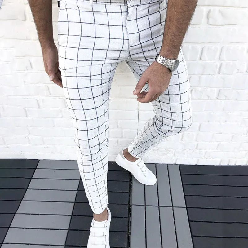 Men's checkered casual chinos sold by Shopnova product image thumbnail 4