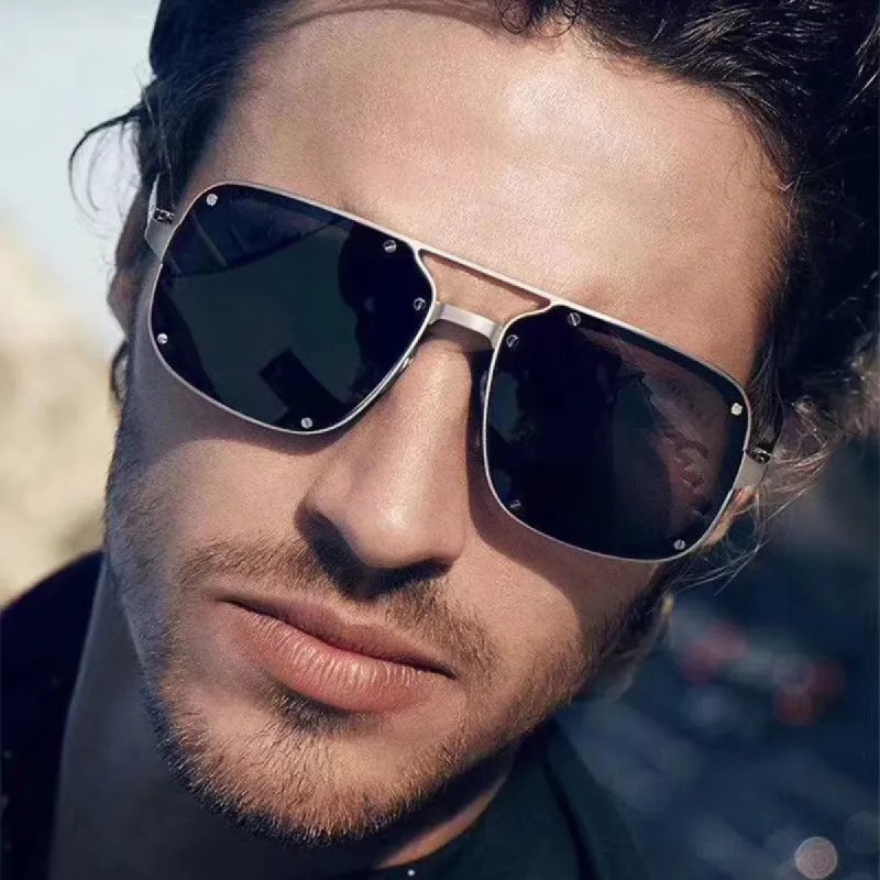 Retro Square Frame Steampunk Men's Sunglasses sold by Shopnova