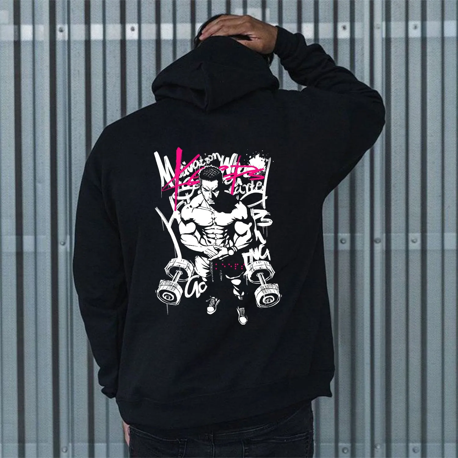 ACE2™ Keep Fit Muscle Men's Hoodie sold by Shopnova product image thumbnail 2