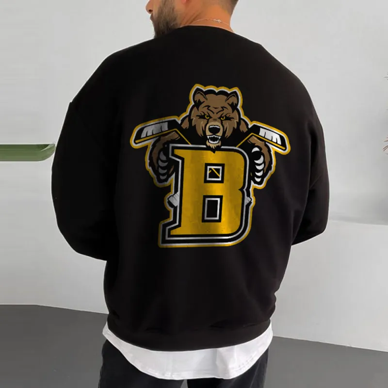 Boston Bruins Bear Crew Neck Mne's Sweatshirt sold by Shopnova