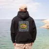 Surfing Graphic Print Men's Fleeced Hoodie sold by Shopnova