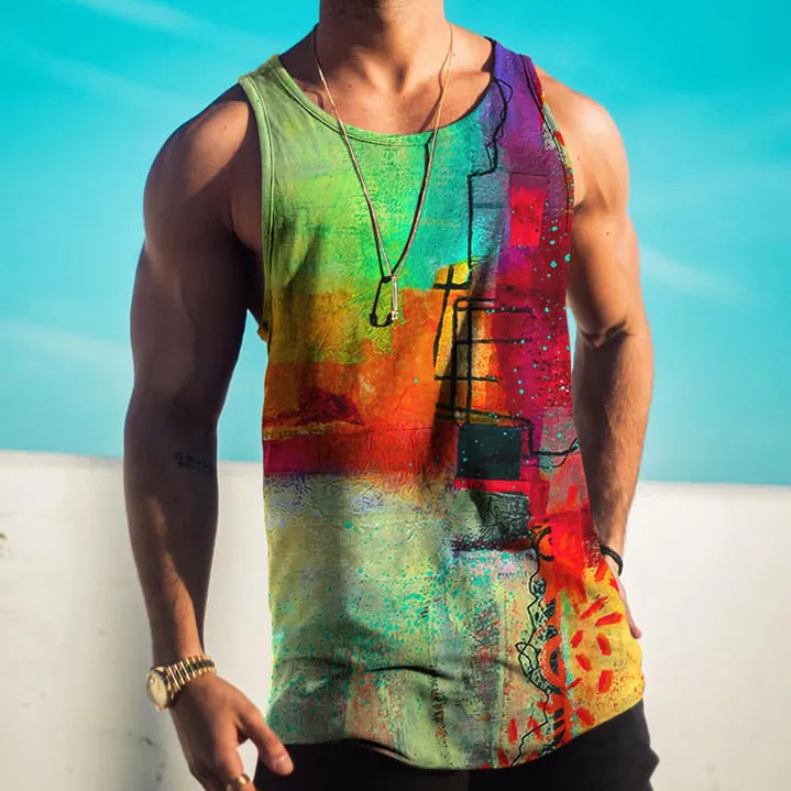 Personalized Pattern Trend Street Casual Tank Top sold by Shopnova product image thumbnail 2