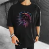 Skull Graphic Print Casual Loose Men's T-Shirt sold by Shopnova