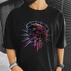 Skull Graphic Print Casual Loose Men's T-Shirt sold by Shopnova
