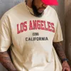 Los Angeles Men's Streetwear Oversized T-Shirts sold by Shopnova