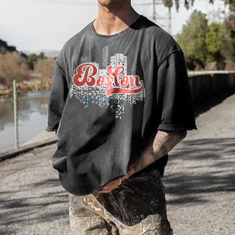 NOVAROPA™ Boston Men's Fashion T-shirt sold by Shopnova
