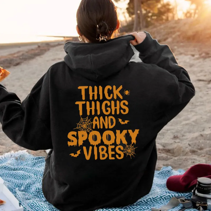 Halloween Graphic Hooded Women's Sweatshirt sold by Shopnova