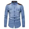 Long-sleeved Shirt With Lapel Print sold by Shopnova