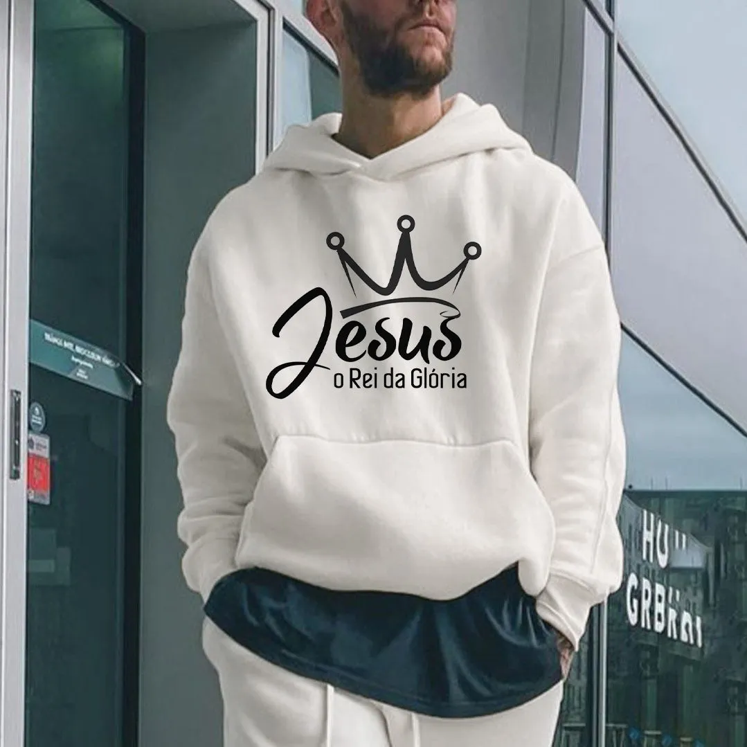 Men's Juses Printed Casual Loose Fit Hoodies sold by Shopnova