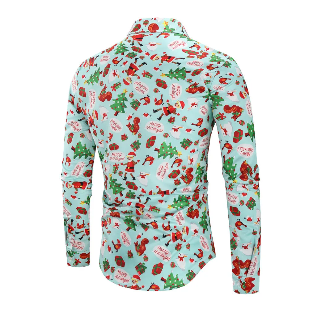 Christmas Party Men's Long Sleeve Shirts sold by Shopnova product image thumbnail 5