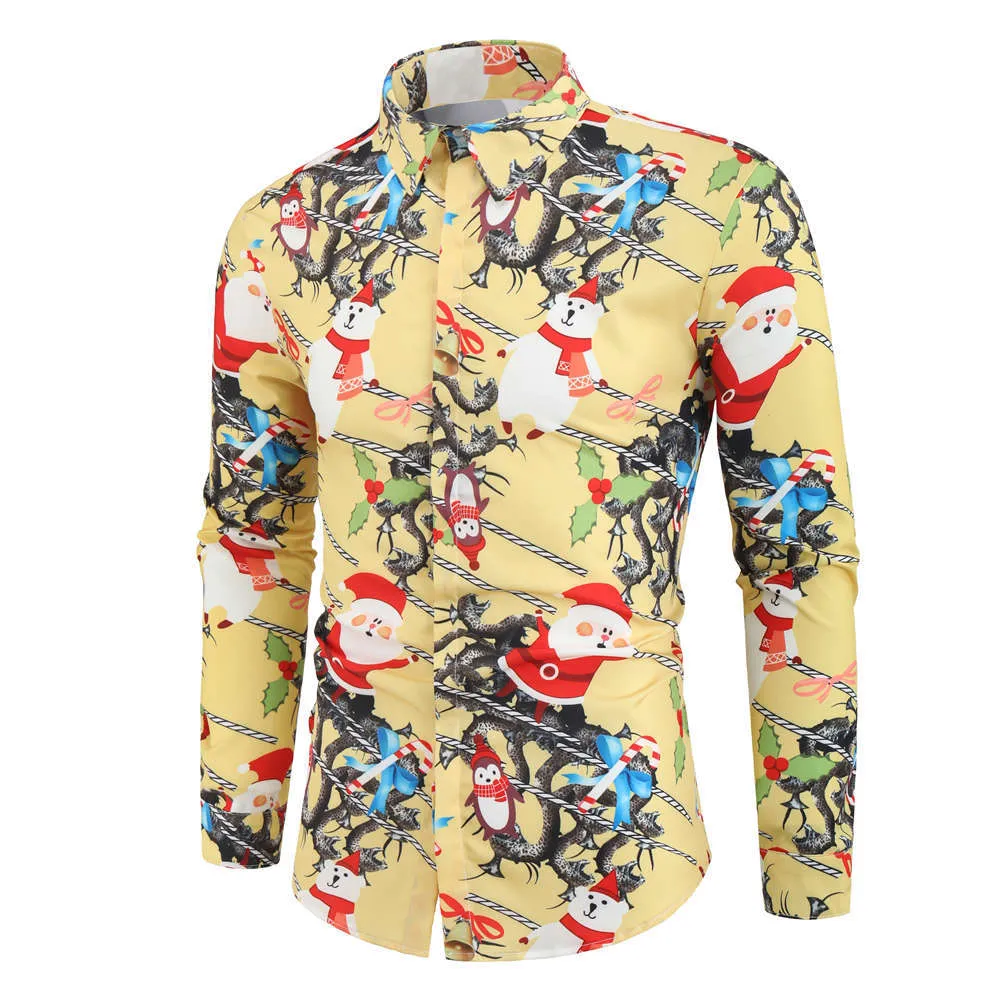 Christmas Party Men's Long Sleeve Shirts sold by Shopnova