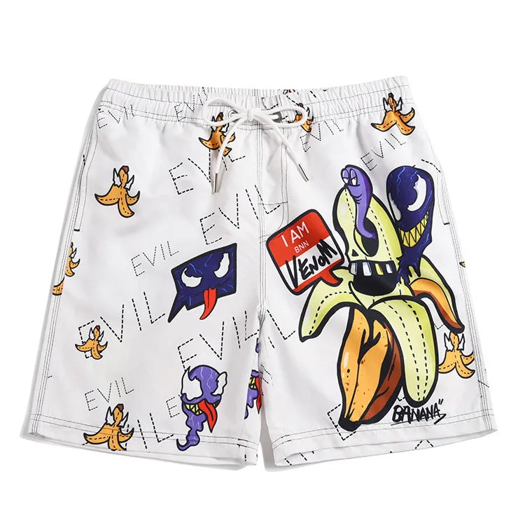 Men's beach pants loose casual cartoon printed shorts sold by Shopnova product image thumbnail 2