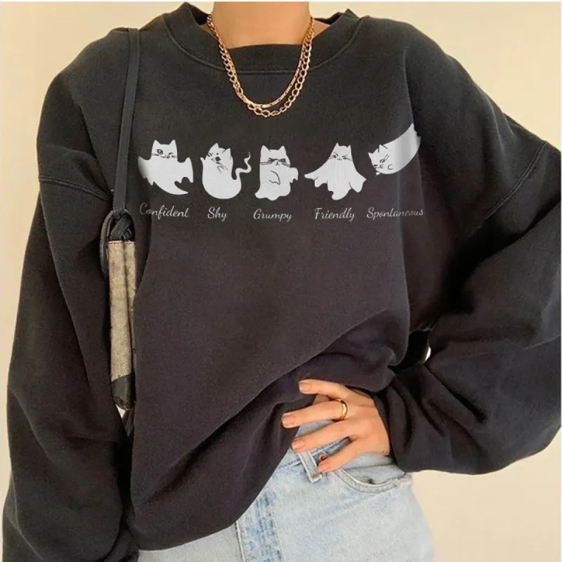 Halloween Graphic Women's Crew Neck Sweatshirt sold by Shopnova