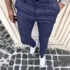 Small check print casual fashion chinos sold by Shopnova