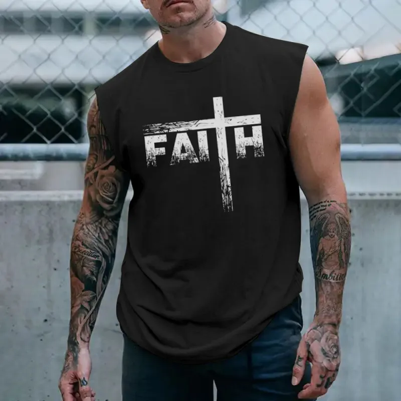 Faith Men's Fashion Streetwear Tank Tops sold by Shopnova