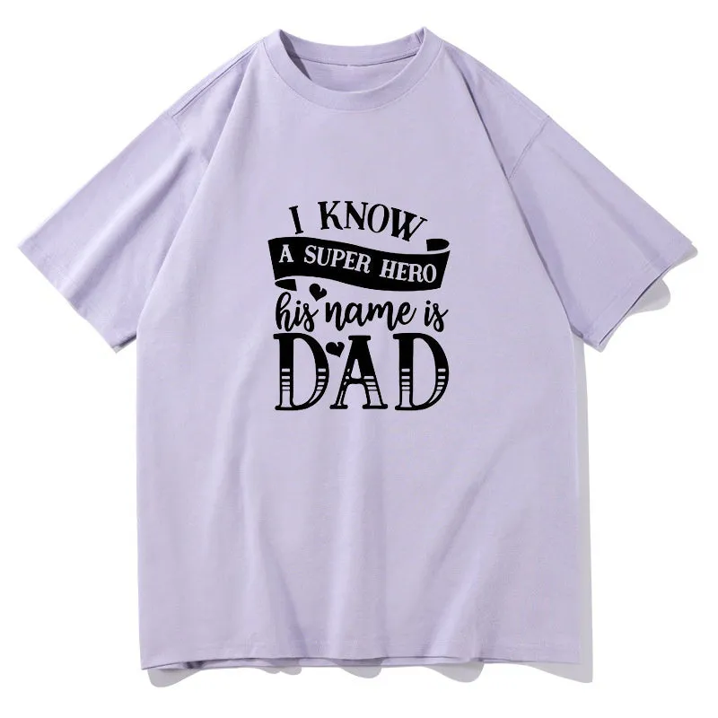 Men's Super Hero Gift For Dad Letter Print Tee sold by Shopnova product image thumbnail 5