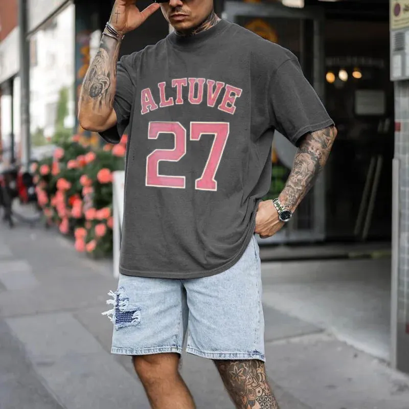 Houston Astros Jose Altuve #27 Men's Casual T- Shirt sold by Shopnova product image thumbnail 2