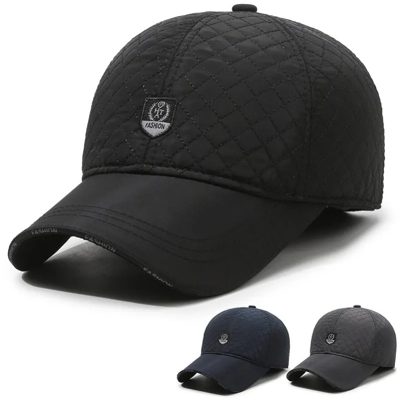 Winter Warm Embroidery Cap Hat with Fold Earmuffs sold by Shopnova