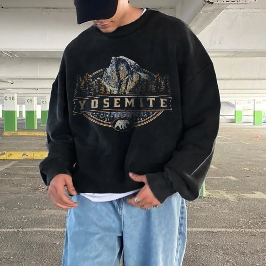 Nature Park Graphic Print Men's Crew Neck Sweatshirt sold by Shopnova