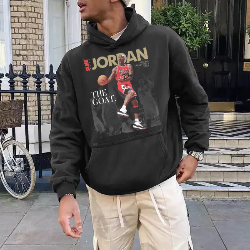 Alphabet Graphic Print Casual Men's Hoodie Sweatshirt sold by Shopnova