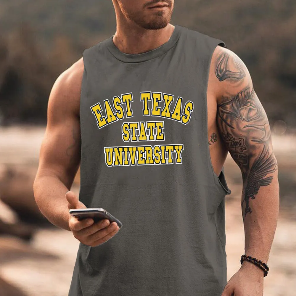 Alphabet Graphic Print Athleisure Men's Tank Top sold by Shopnova product image thumbnail 2