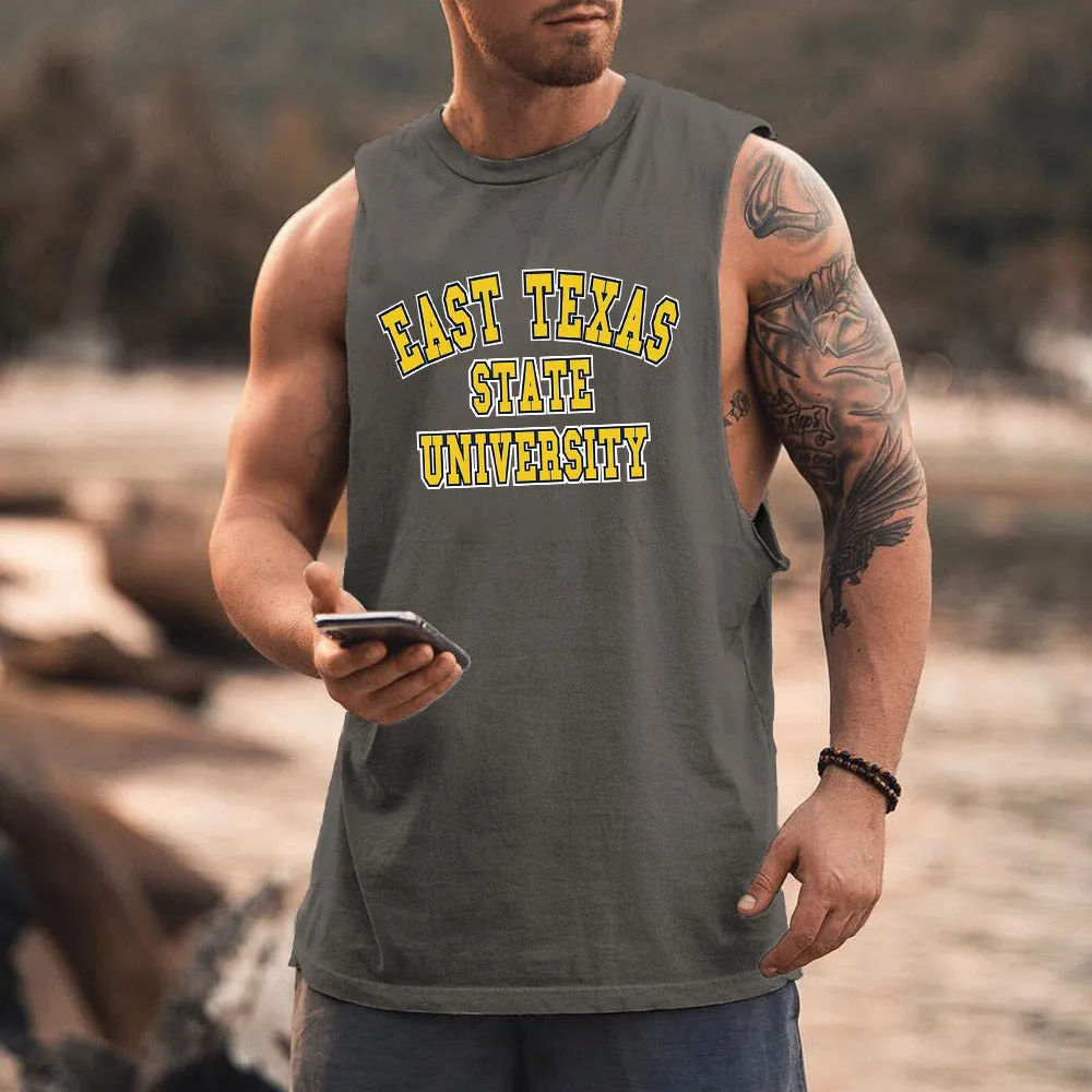 Alphabet Graphic Print Athleisure Men's Tank Top sold by Shopnova